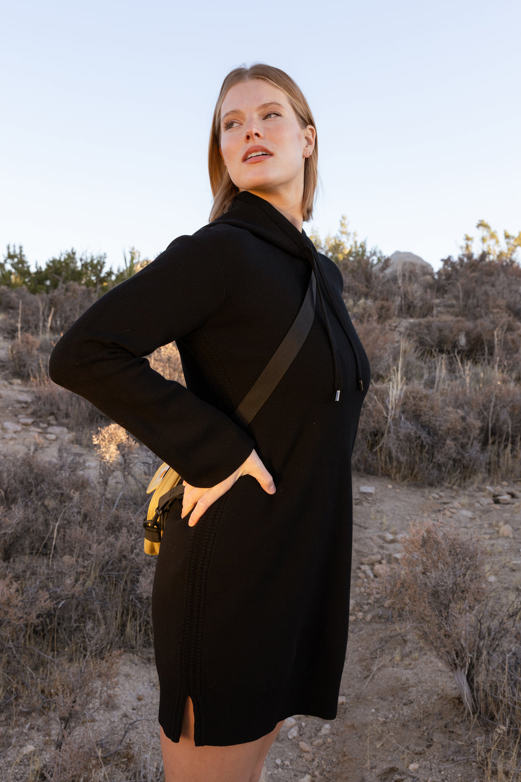 The Sweater Hoodie Dress In Ink - KADA The Sweater Hoodie Dress In Ink - KADA