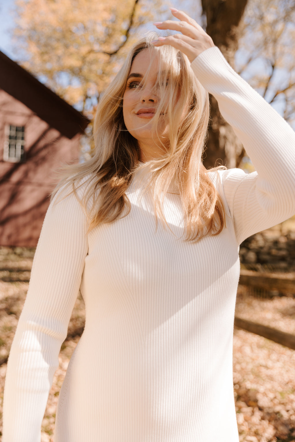 The Rib Sweater Midi Dress In Salt - KADA The Rib Sweater Midi Dress In Salt - KADA