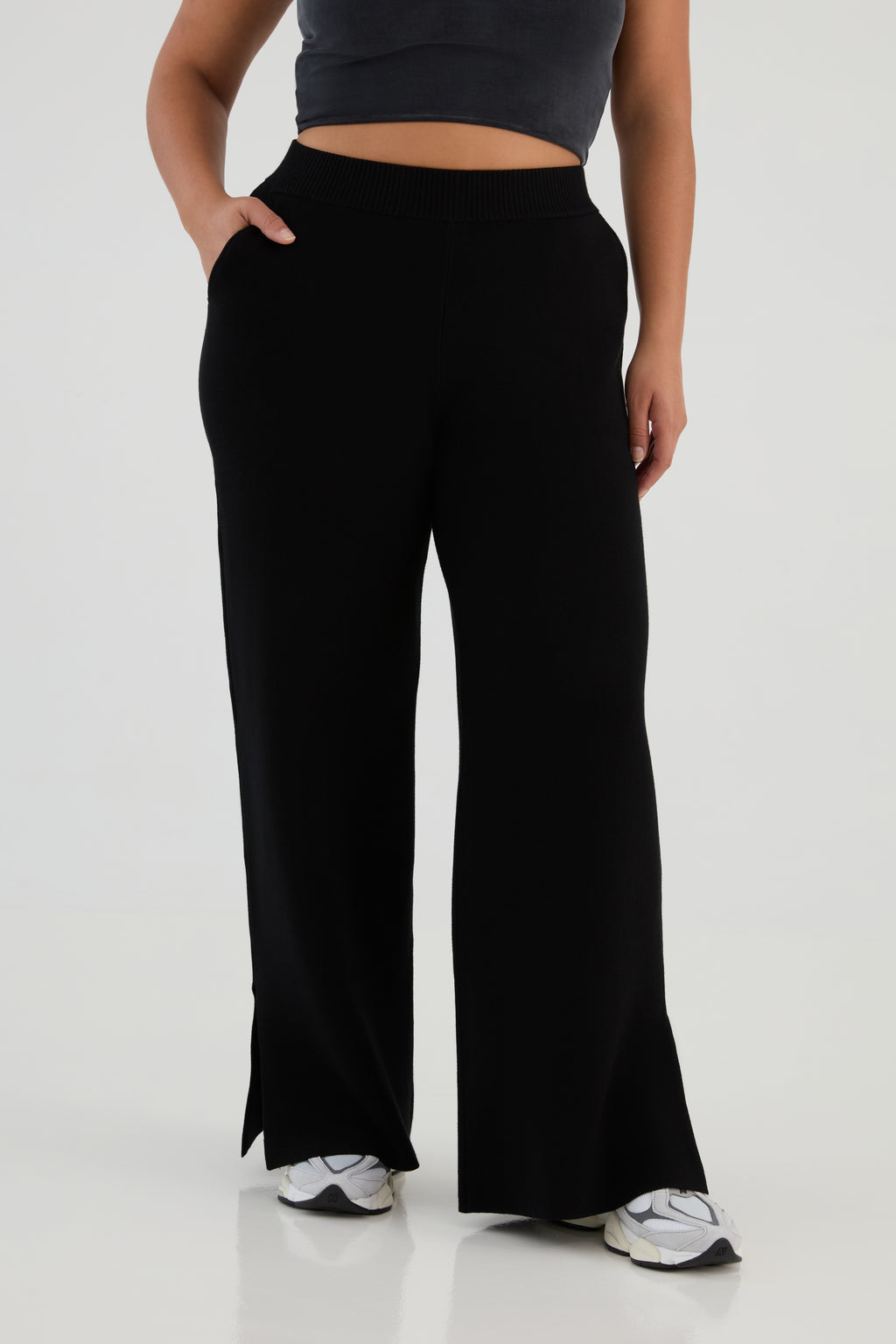 The Sweater Wide Leg Pant In Ink - KADA