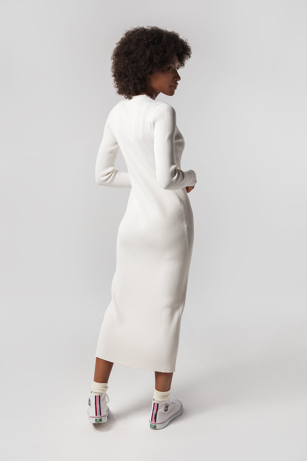 The Sweater Duster Midi Dress in Salt - Kada L The Sweater Duster Midi Dress in Salt - Kada L